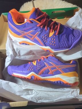 ASICS Purple and Orange Women's Athletic Shoes Rare Manufactured Error $100